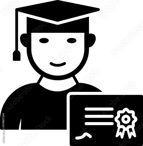 Unique Receiving Diploma Vector Icon