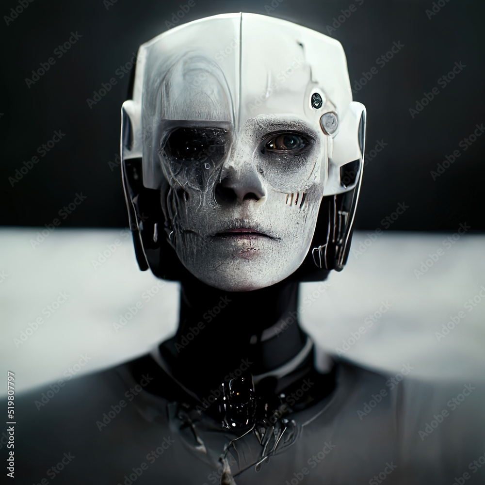 Bad Artificial intelligence technology concept with illustration of