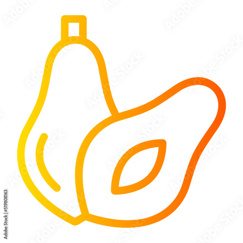 papaya gradient icon