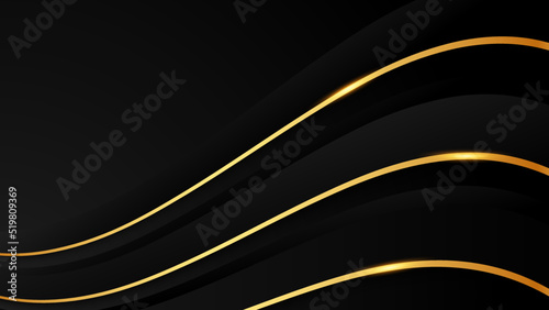 Abstract black and gold luxury background