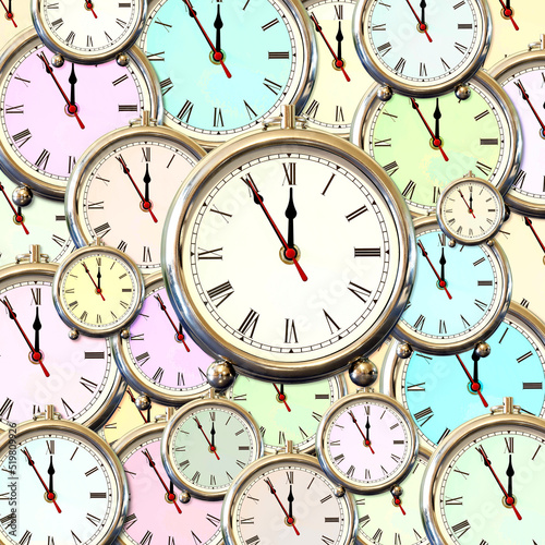 Uhr 5 vor 12 Format Quadratisch, time is money
