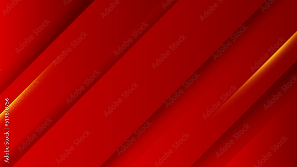 Fototapeta premium Abstract luxury red and gold background. Vector illustration abstract graphic design banner pattern presentation background web template.