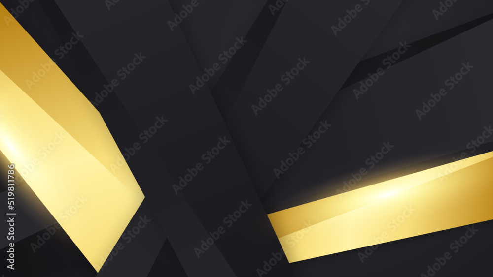 Abstract black and gold luxury background with shiny textured layered modern light rays effect shapes Abstract black and gold luxury background with shiny textured layered modern light rays effect shapes