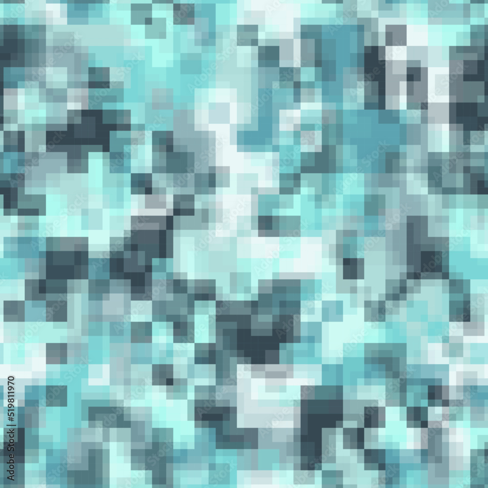Digital camouflage seamless pattern. Abstract military geometric modern camo
