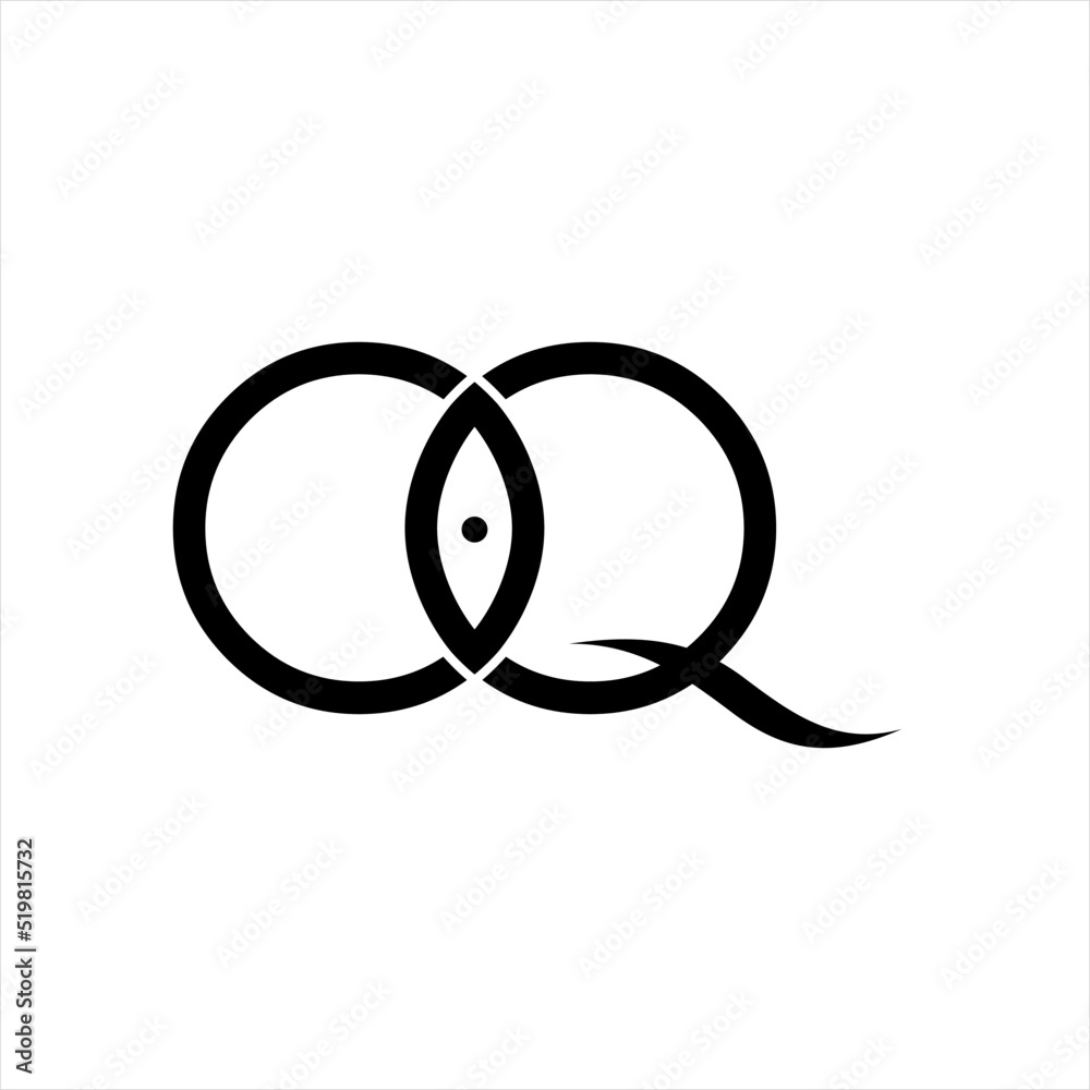 Abstract letter O and Q logo vector Abstract letter O and Q logo vector