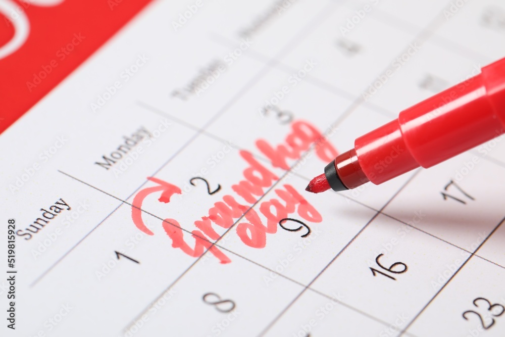Marking date February 2nd in calendar, closeup. Groundhog day Marking date February 2nd in calendar, closeup. Groundhog day