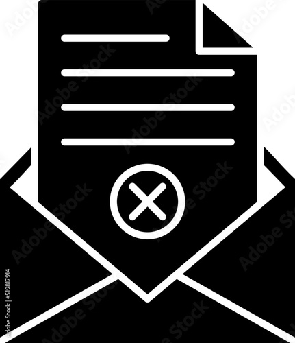 Rejection Of A Letter Icon