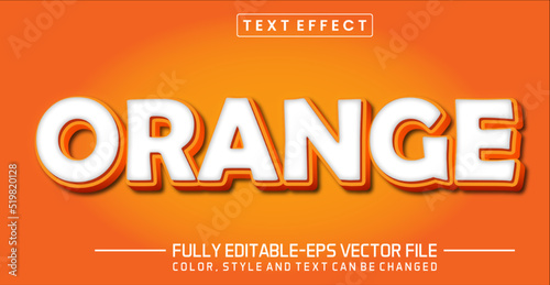 Orange font Text effect editable