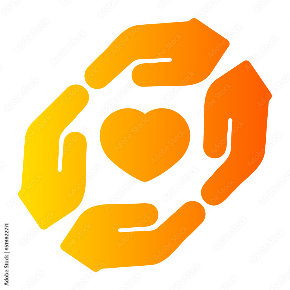 Obraz premium care gradient icon