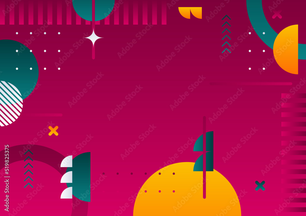 Fototapeta premium Abstract colorful geometric shapes background