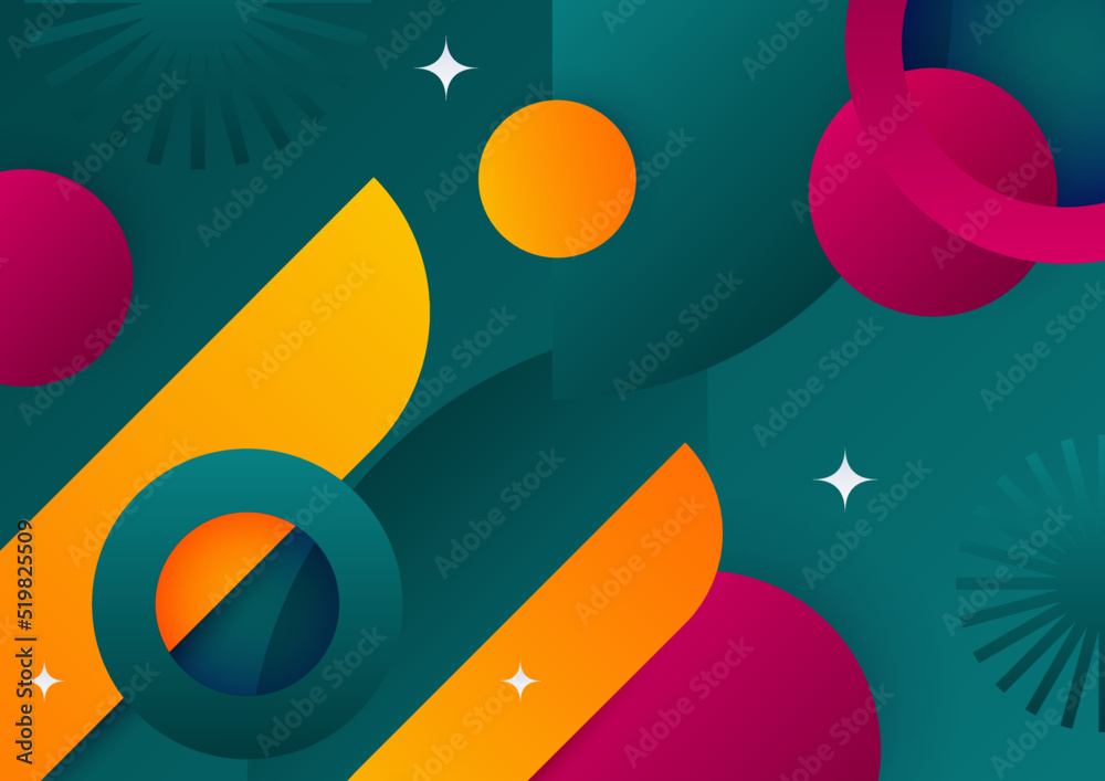 Abstract colorful geometric shapes background