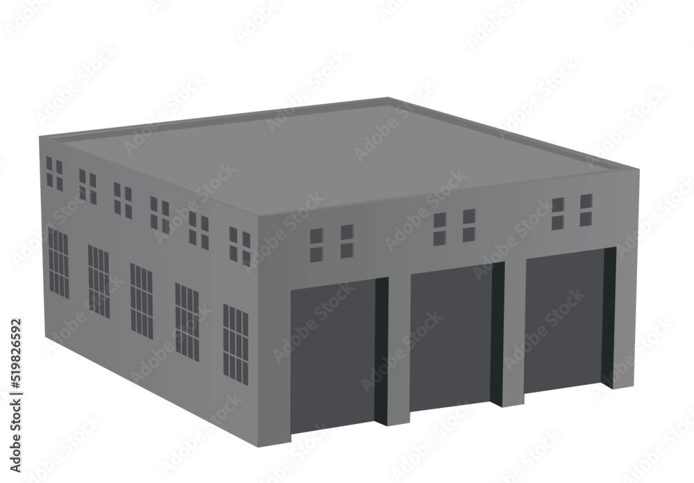 Grey service or garage. vector Grey service or garage. vector