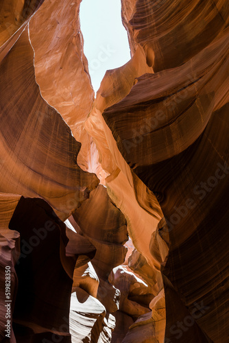 antylope canyon, textures and shapes, red color photo