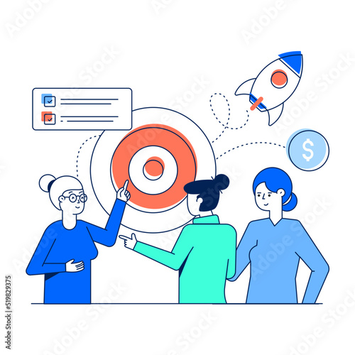 An illustration of startup planning in flat style 