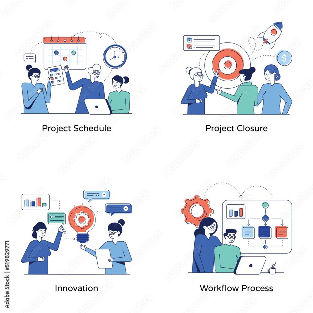 Set of Teamwork Flat Illustrations
Set of Teamwork Flat Illustrations