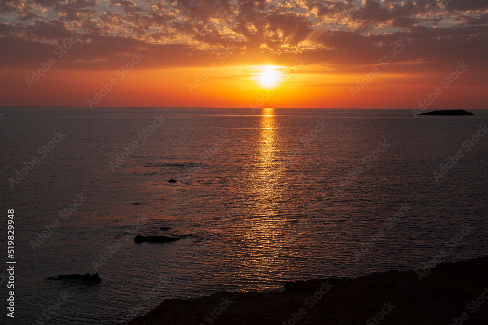 A beautiful sunset at Cyprus beach
