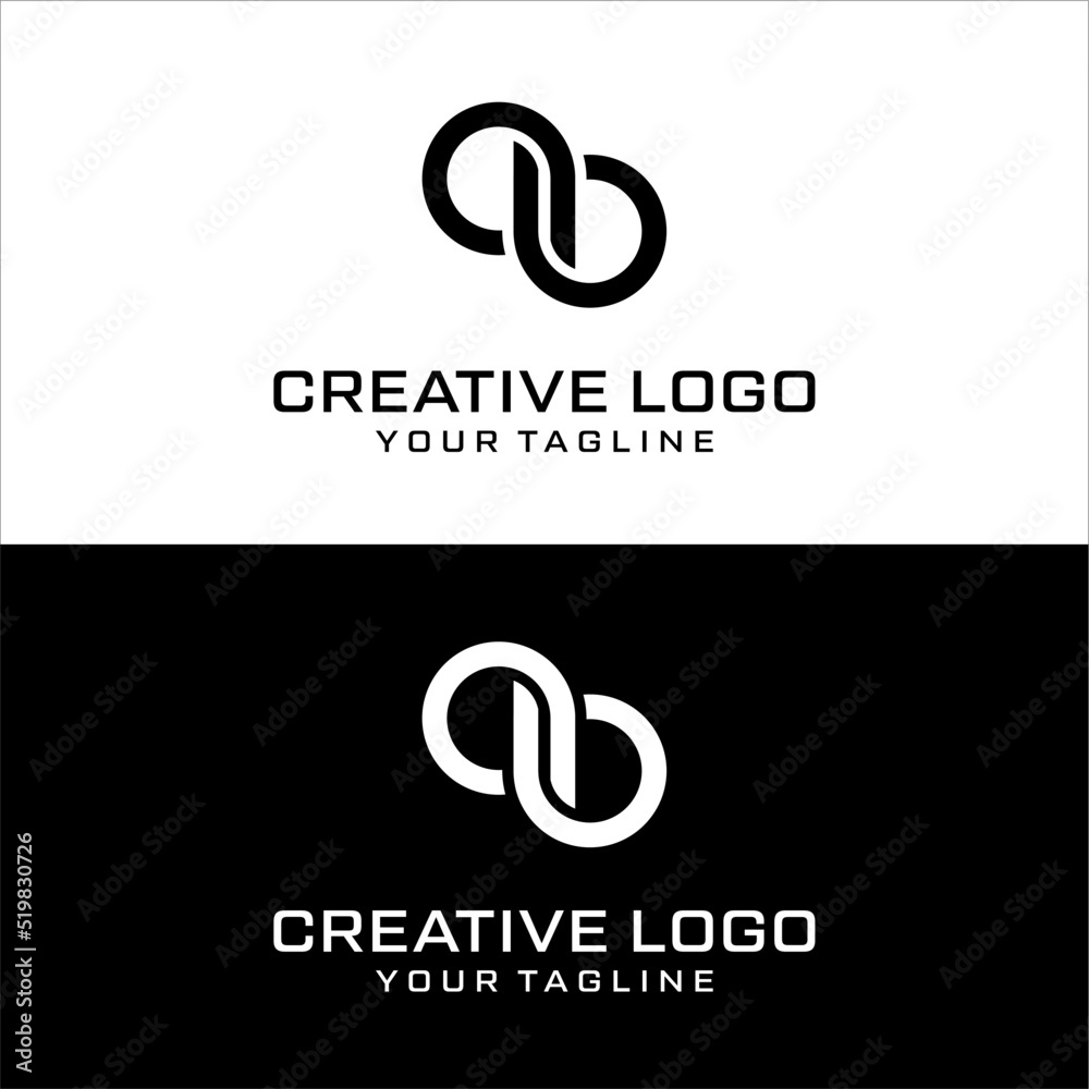 Creative letter ab logo design vektor Creative letter ab logo design vektor