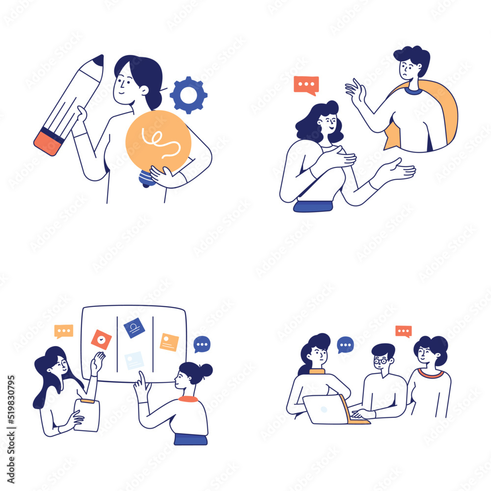 Set of Project Planning Flat Illustrations
Set of Project Planning Flat Illustrations