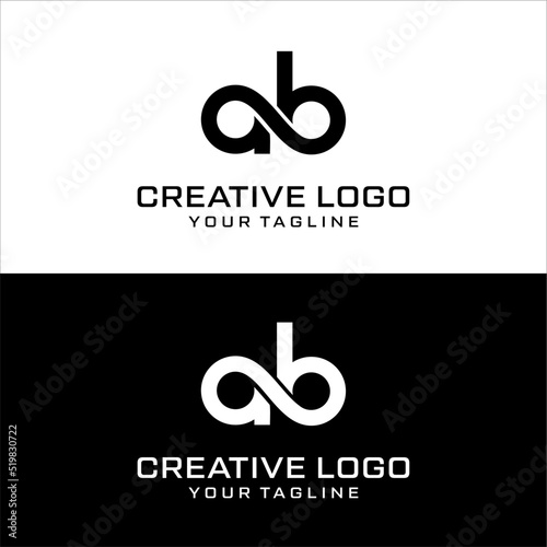 Creative letter ab logo design vektor	