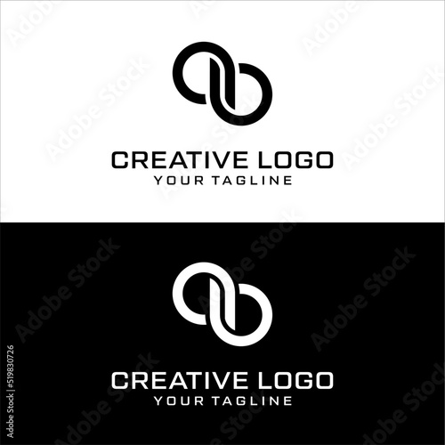 Creative letter ab logo design vektor	