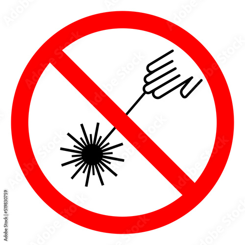 Laser Skin Exposuse Symbol Sign ,Vector Illustration, Isolate On White Background Label. EPS10