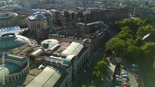 Aerial approach Waldorf Astoria Edinburgh The Caledonian Scotland UK