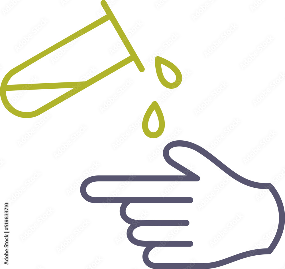 Corrosive Hazard Vector Icon Corrosive Hazard Vector Icon