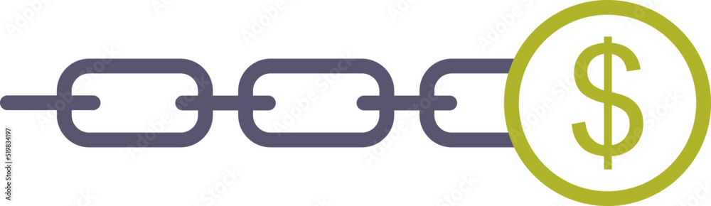 Obraz premium Unique Link Sales Vector Icon