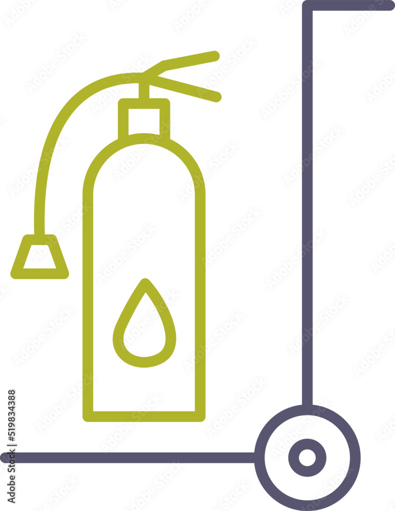 Unique Moveable Extinguisher Vector Icon Unique Moveable Extinguisher Vector Icon