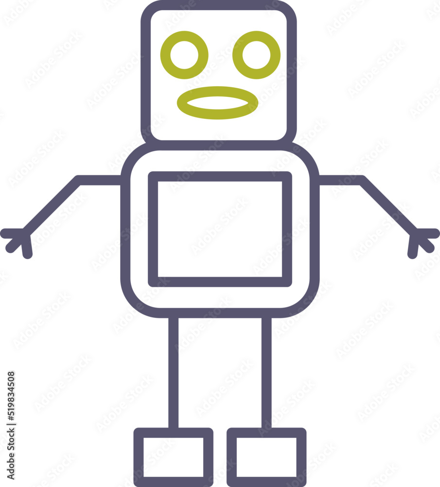Unique Robot Vector Icon