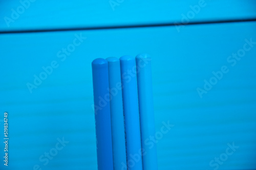 pencil stationery. blue pencil. school stationery of pencil. closeup