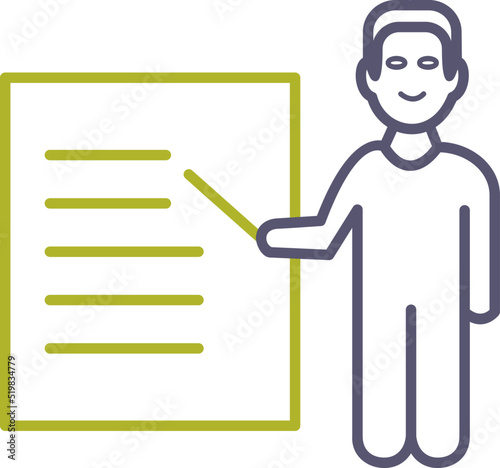 Unique Male Presenter Vector Icon