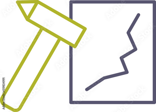 Unique Break Glass Vector Icon
