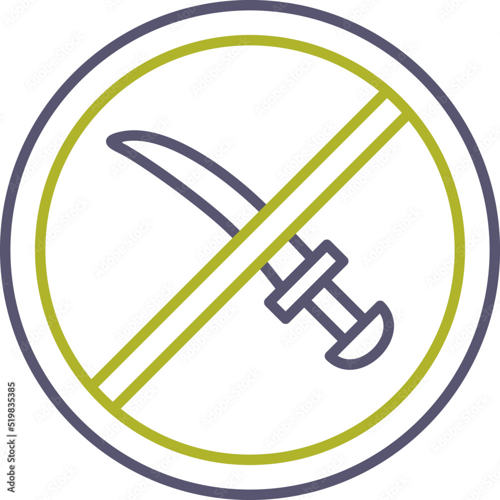 No Weapons Vector Icon No Weapons Vector Icon