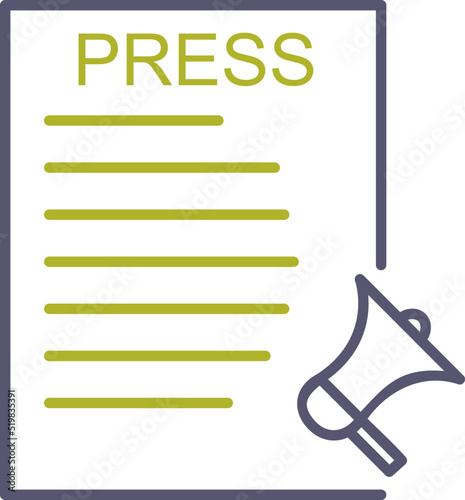 Unique Press Releases Vector Icon