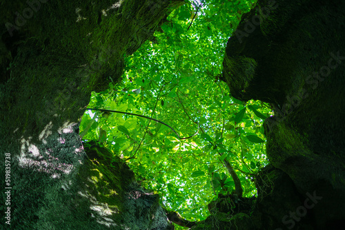 Shout out of an way under the earth in Bali, Indonesia