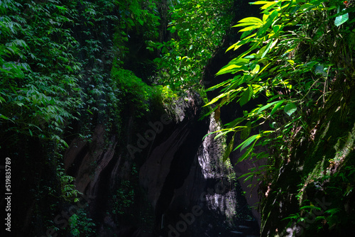 Shout out of an way under the earth in Bali, Indonesia