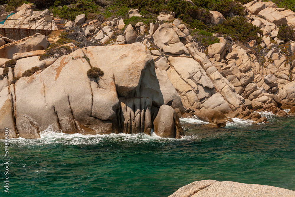 Fototapeta premium mediterranean island of sardnian in the sea, capo testa