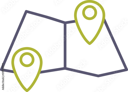 Folded Map Icon