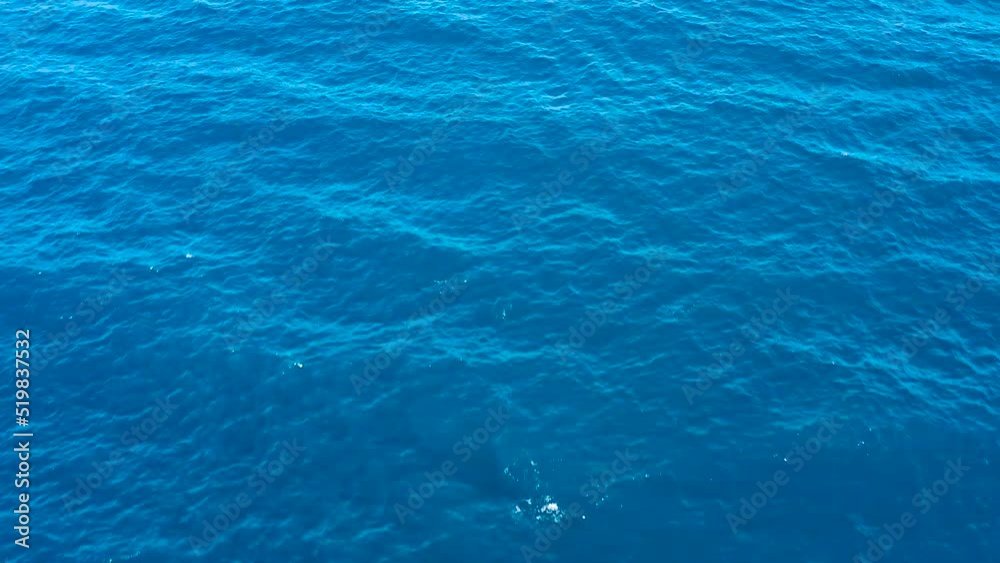 Blue sea water texture aerial drone view. Glare of the sun on blue sea water. Blue sea water texture aerial drone view. Glare of the sun on blue sea water.
