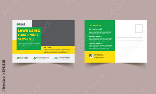 landscaping lawn care postcard, best lawn care Service postcard template,cleaning lawn mowing garden and landscaping mow grass cutting postcard or eddm, every door direct mail design template