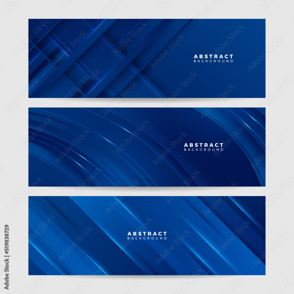Blue abstract vector long banner. Minimal background with arrows and copy space for text. Social media cover and web banner template Blue abstract vector long banner. Minimal background with arrows and copy space for text. Social media cover and web banner template