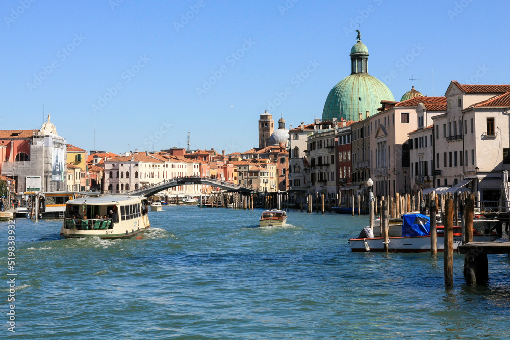grand canal view in Venice from train station santa lucia in Italy