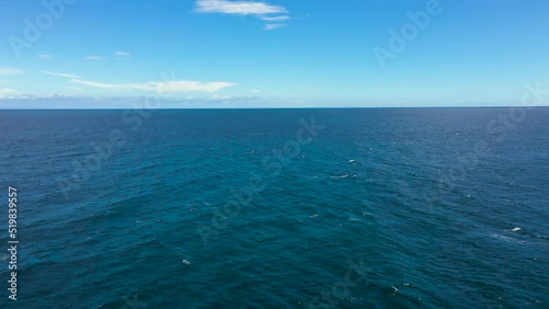 Wallpaper Mural Aerial drone of Blue sea and sky with clouds. Summer and travel vacation concept. Torontodigital.ca