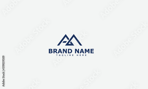 Logo design letter MA . Elegant modern. Vector template.