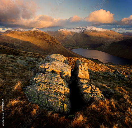 Scafell Pike from Middle Fell photo