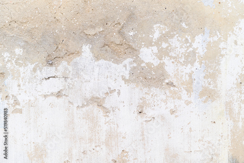 Texture of old white concrete wall for background.