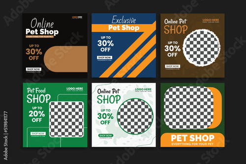 pet social media template pack 