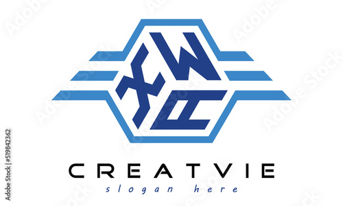 XWA three letter geometrical wings logo design vector template. wordmark logo | emblem logo | monogram logo | initial letter logo | typography logo | business logo | minimalist logo | photo