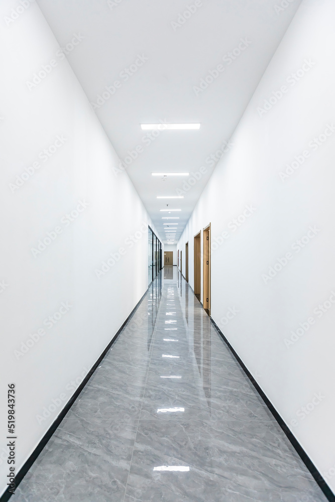 Empty modern interior corridor space Empty modern interior corridor space